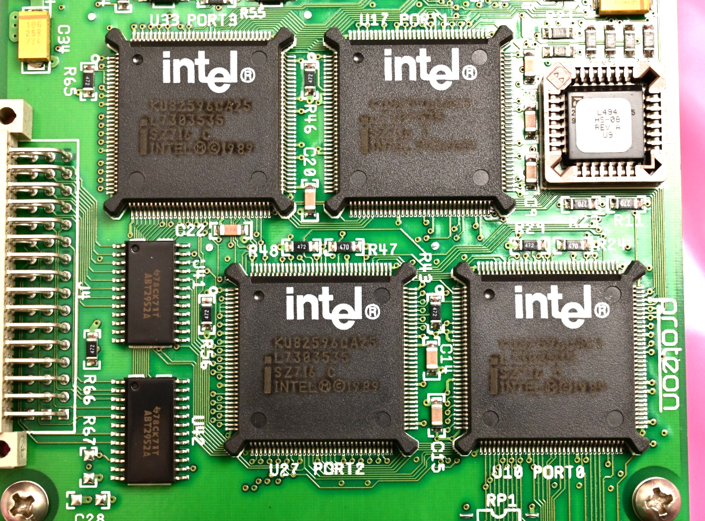 Proteon ProNET CNX 500 Router Quad Ethernet Card P4517-02 Vintage 1993 12494-510