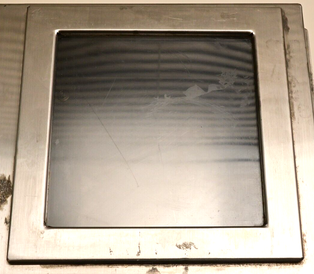 Hoffman Stainless J Box 14"x 12"x6" Continuous Hinge w/ Window A-1412CHNFSS/SPL