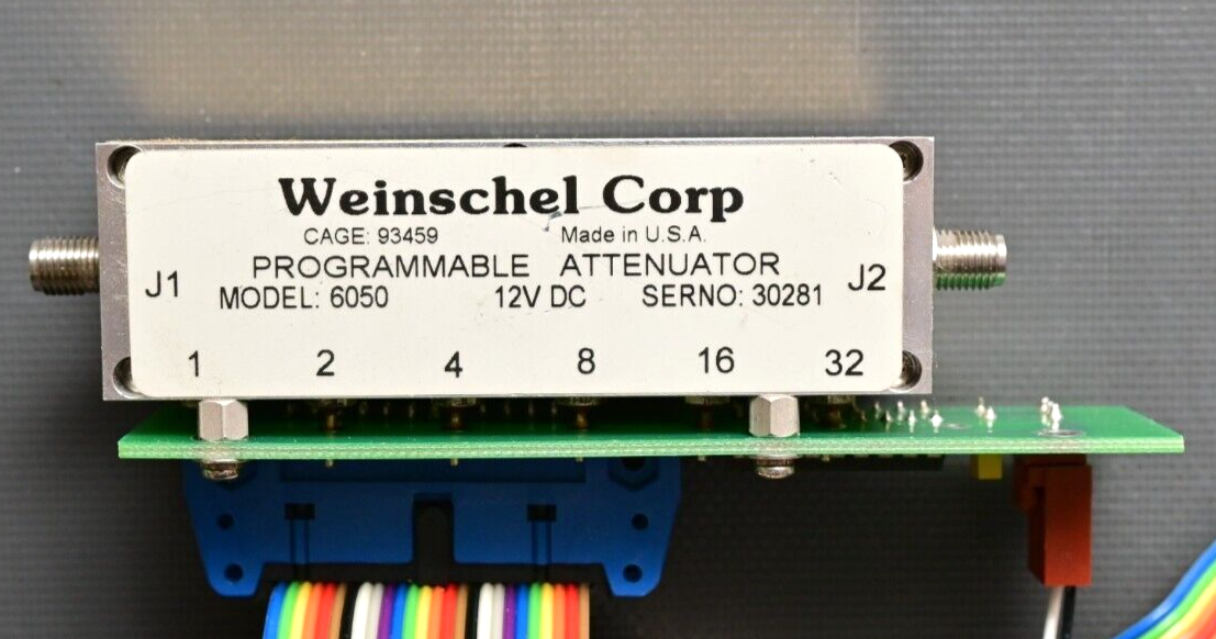 Weinschel Model 6050 Programmable Step Attenuator 0-63dB 12VDC SMA w/ Driver