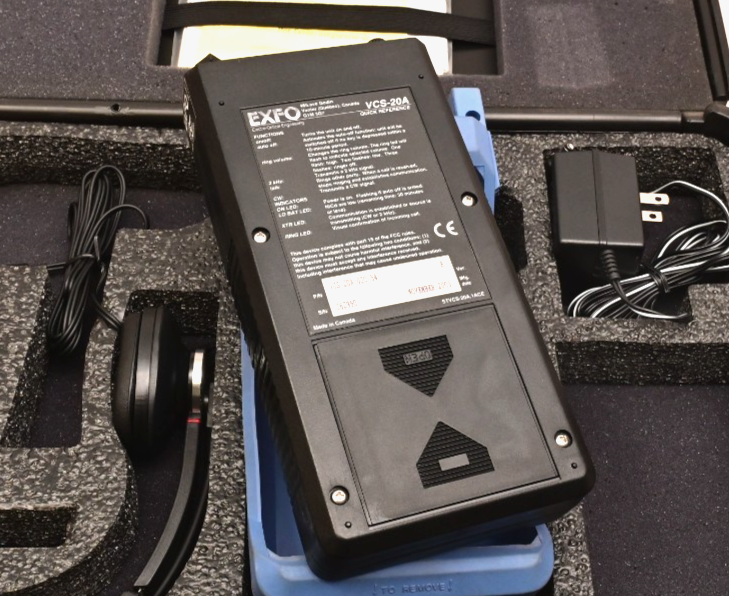EXFO VCS-20A Voice Communicator Kit Fiber Optic Talk Set w/ Headset P/S & Case