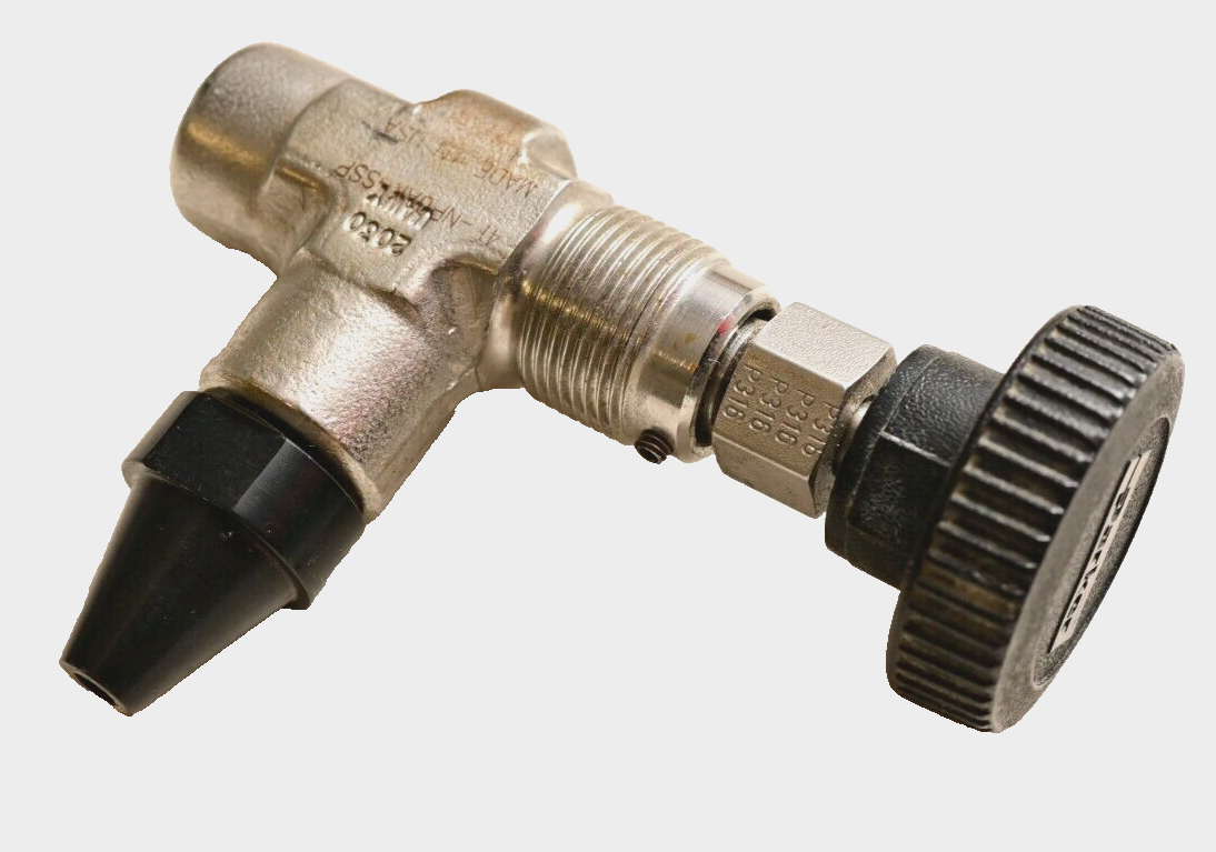 Parker NP6-Series Needle Valve with Dispensing Nozzle 316 Stainless 41-NP6AK-SSP