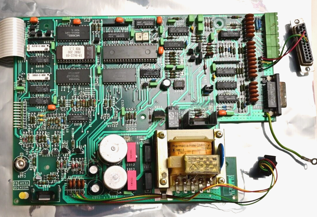 Pharmacia Frac 200 Main PCB with LED Display Board ICs EPROM Transformer 1992