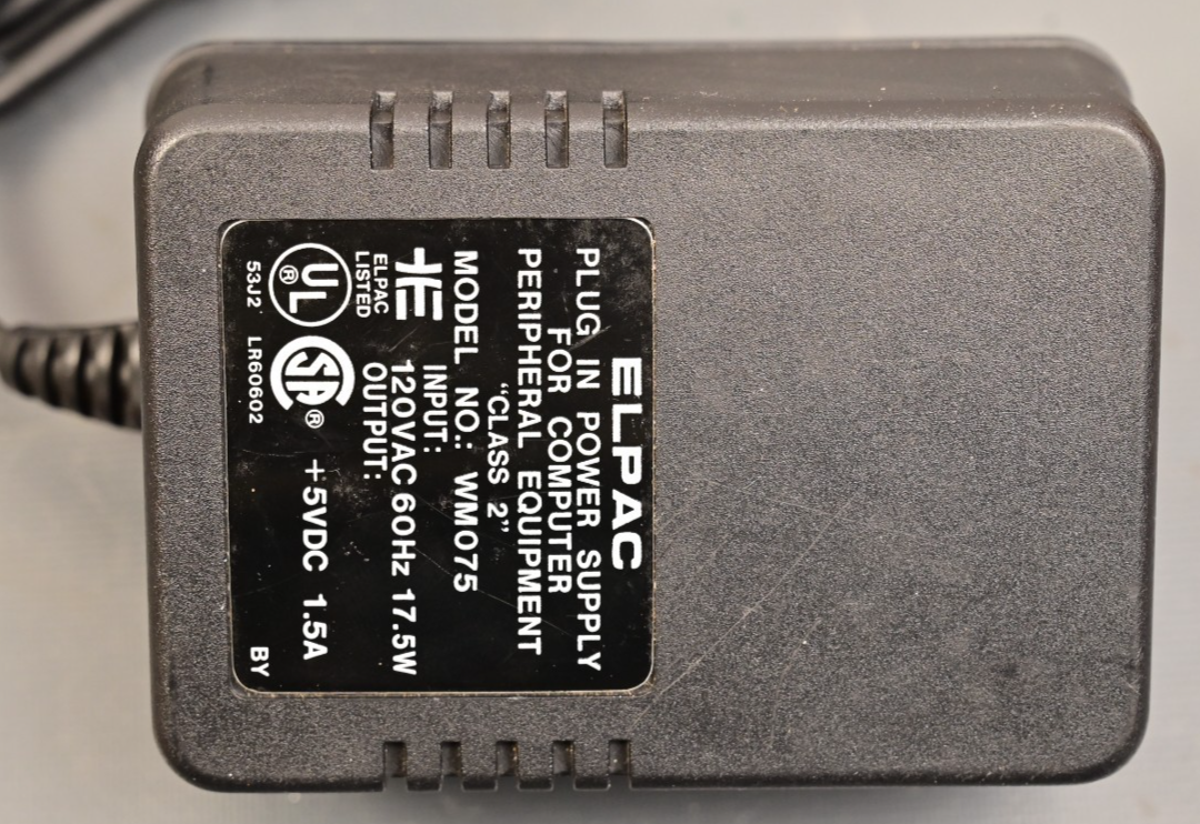 ELPAC DC Power Supply AC Adapter 5V@1.5A DIN-Style 5P Connector
