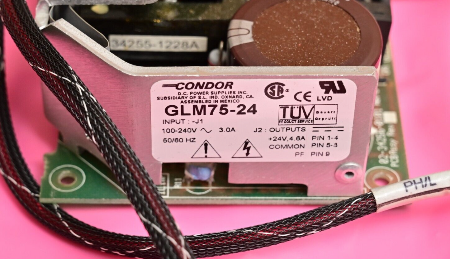 Condor GLM75-24 DC Power Supply 100-240VAC 50/60Hz 24V@4.6A