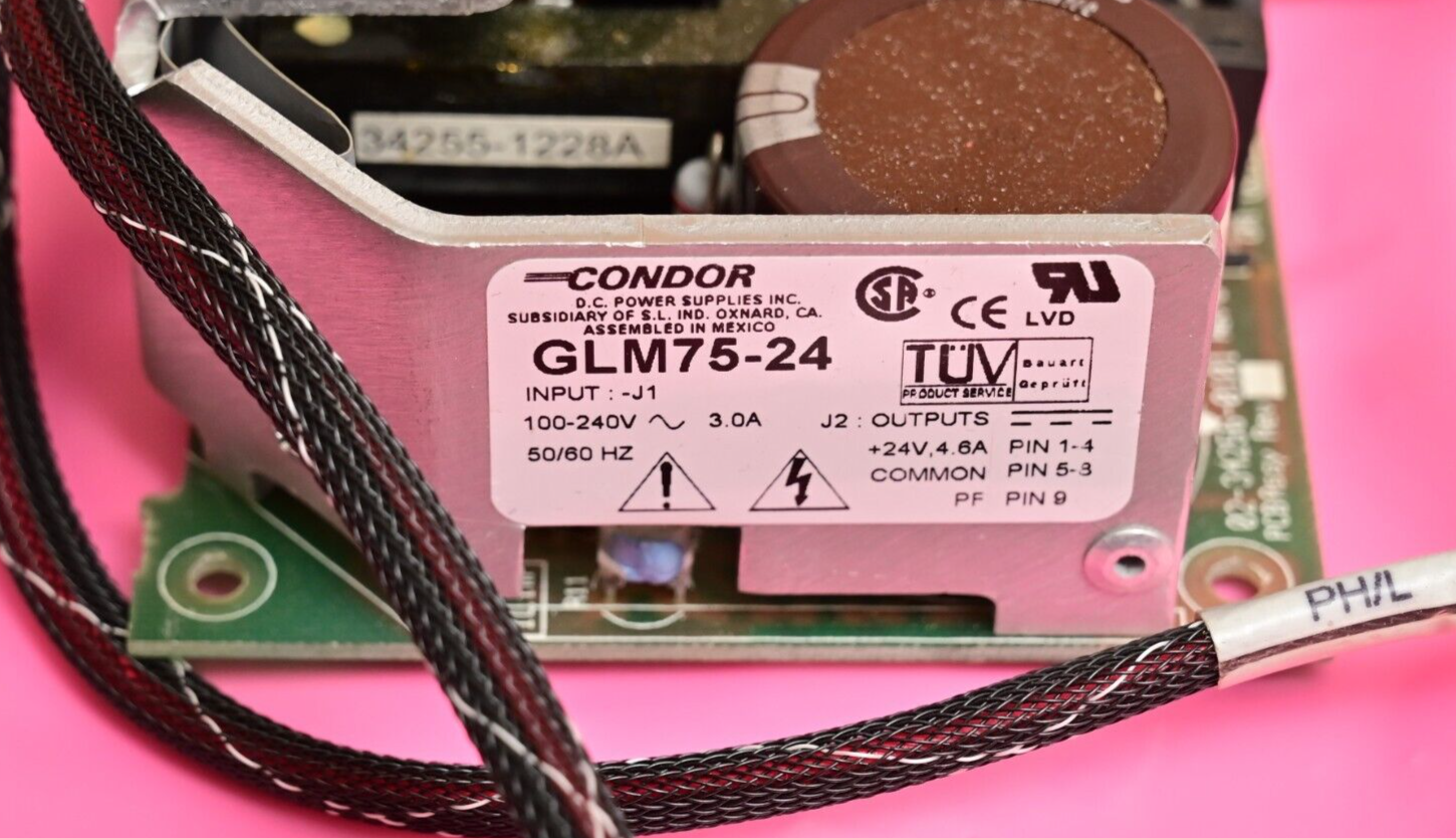 Condor GLM75-24 DC Power Supply 100-240VAC 50/60Hz 24V@4.6A