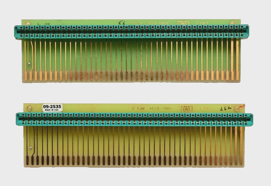 QTY 2 Vintage HP 43-Pin Bus Extender Boards 5061-0734 REV A Gold LVD-1 / 09-2535