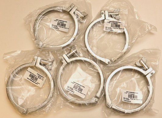 Lot of 5 VNE Stainless 304 Heavy Duty 4" Clamp NIB 13MHHM4.0 691-10153 Lab Clamp