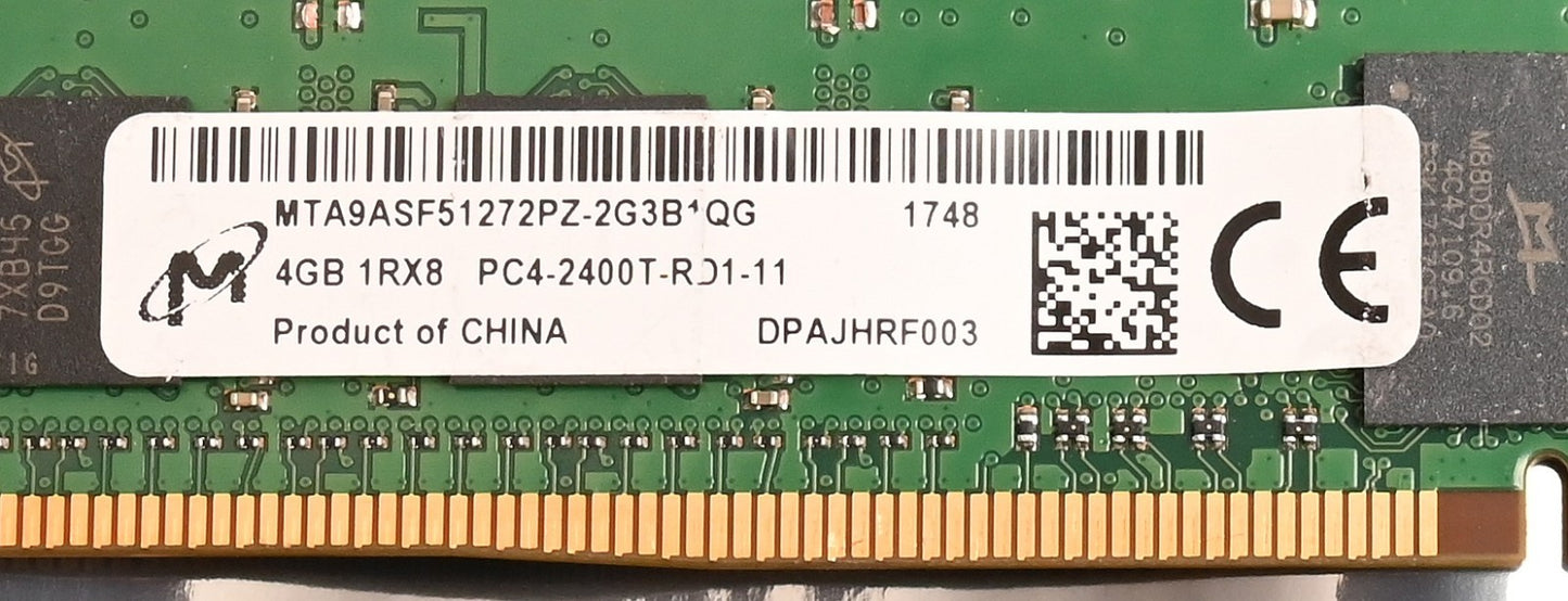 8GB (4GB x2) Micron MTA9ASF51272PZ-2G3B1QG 4GB DDR4-2400MHz RDIMM ECC Server RAM