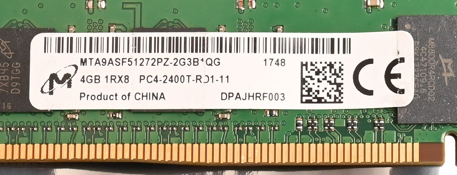 8GB (4GB x2) Micron MTA9ASF51272PZ-2G3B1QG 4GB DDR4-2400MHz RDIMM ECC Server RAM