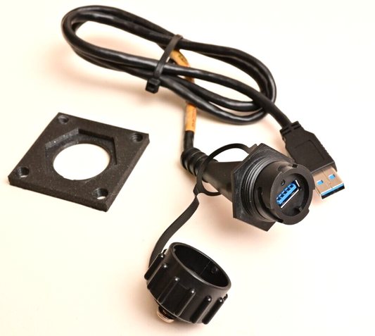 Molex IP67 Panel Mount USB Cable Female to Male 3.0/3.x Gen1 2.66ft 847330004