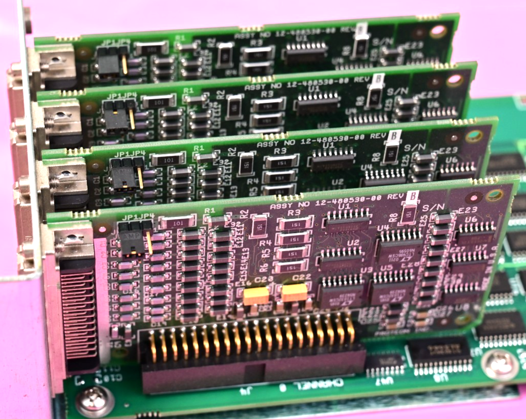 Proteon ProNET CNX 500 Router Quad Serial Card 12-480510-00 Vintage 1992 RS449