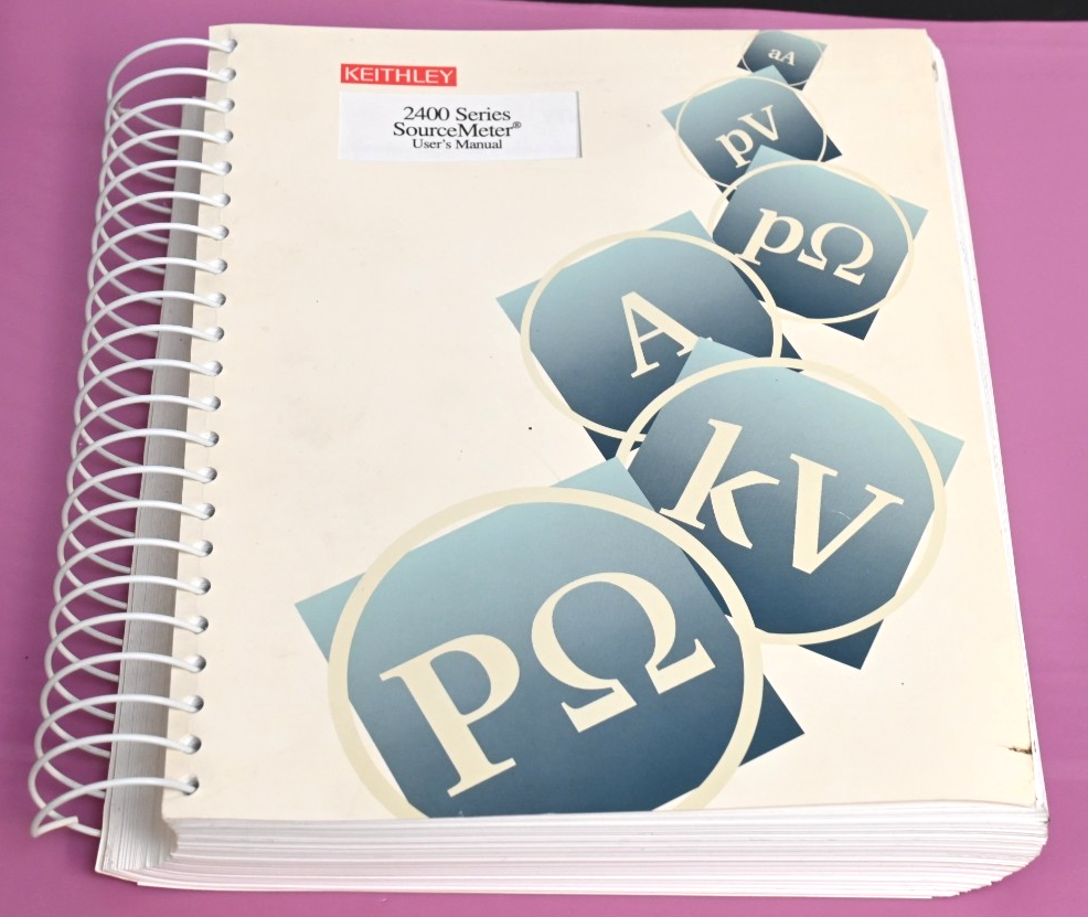 Keithley 2400 Series SourceMeter User's Manual 2400S-900-01 Rev. C