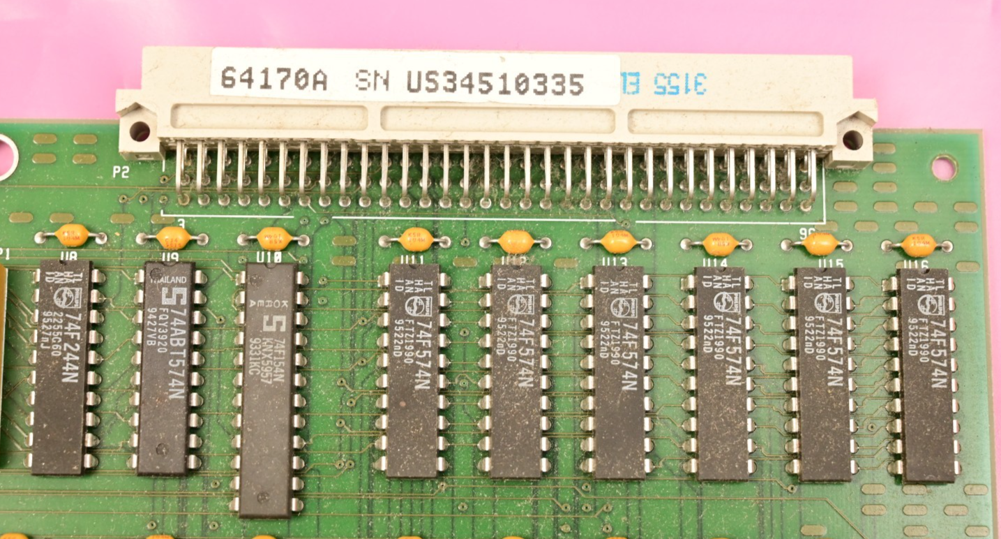 HP 64700B Emulator PC Board P/N 64170-66503 w/ 2 x "1MB 35ns" RAM 64171-66502