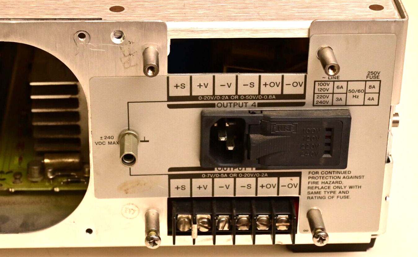 HP 6624A Rack Mount DC Power Supply Main Chassis & 3 P/S Cards for Parts