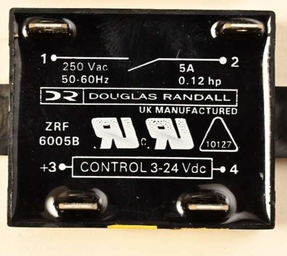 QTY 2 Douglas Randall Solid State Relay 3-24V DC Control 250VAC@5A Out ZRF6005B