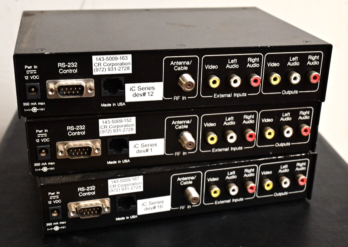 Lot of 3 Contemporary Research ICW-STA Stereo TV Tuners for Parts MC68k TDA9855