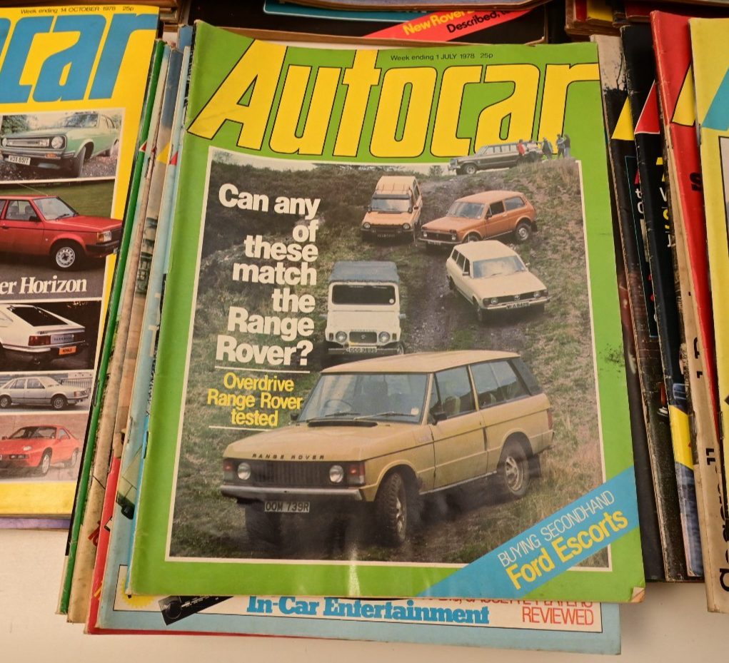 Lot of 81 Issues Autocar Magazine 1977 1978 Porsche Audi Saab Lotus Dusty Yellow