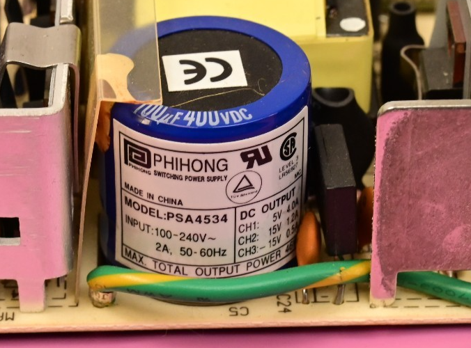 Phihong Model PSA4534 DC Power Supply 5V@4A 15V@1.2A -15V@0.5A NLA
