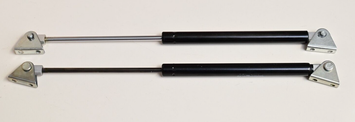 QTY 2 Gas Cylinder Support Rods w/ Mounts ~9-14" 120N Stockholms Fjader 16-1
