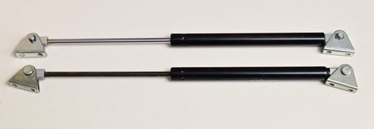 QTY 2 Gas Cylinder Support Rods w/ Mounts ~9-14" 120N Stockholms Fjader 16-1