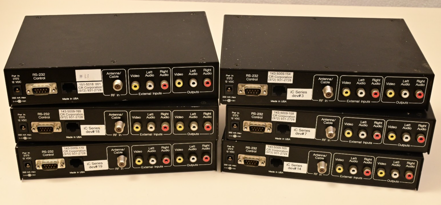 Lot of 6 Contemporary Research ICW-STA Stereo TV Tuners for Parts MC68k TDA9855