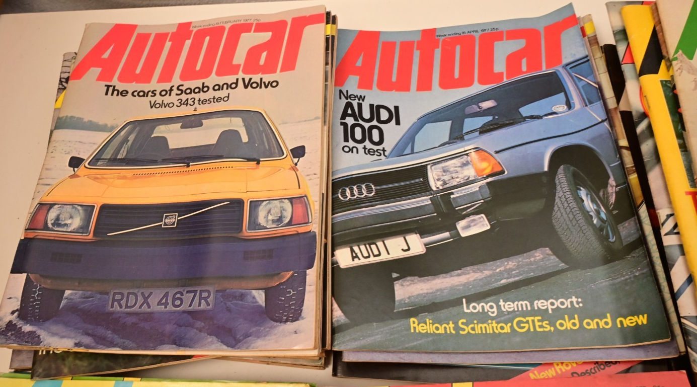 Lot of 81 Issues Autocar Magazine 1977 1978 Porsche Audi Saab Lotus Dusty Yellow