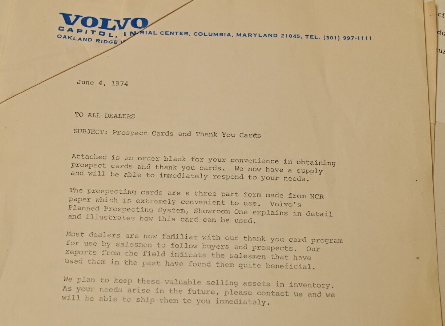 1970s Volvo Dealer Communications Press Releases Glossy Photos 164 244 Factory