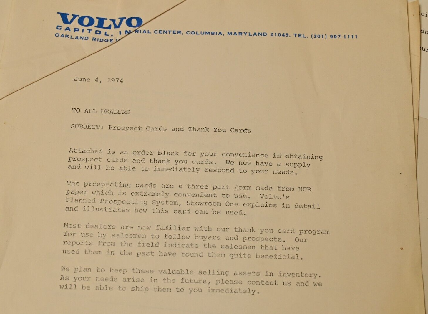 1970s Volvo Dealer Communications Press Releases Glossy Photos 164 244 Factory