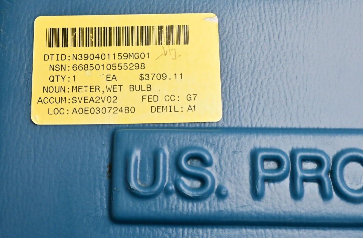 IST RSS-220 Heat Stress Monitor Wet Bulb Thermometer in "U.S. Property" Case