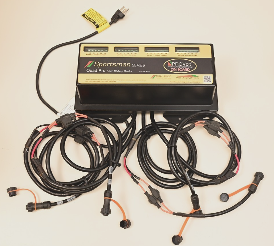 Dual Pro Sportsman Series Quad Pro 4x 10A Battery Charger SS4 Samtec M12 A-Coded