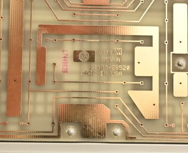 HP 3488A Switch Control Front Panel Buttons Gold PCB