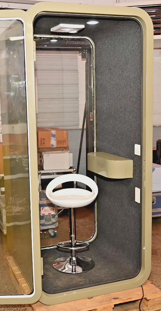 Single Person Office Privacy Booth Soundproof w/Chair/Lighting/Fan