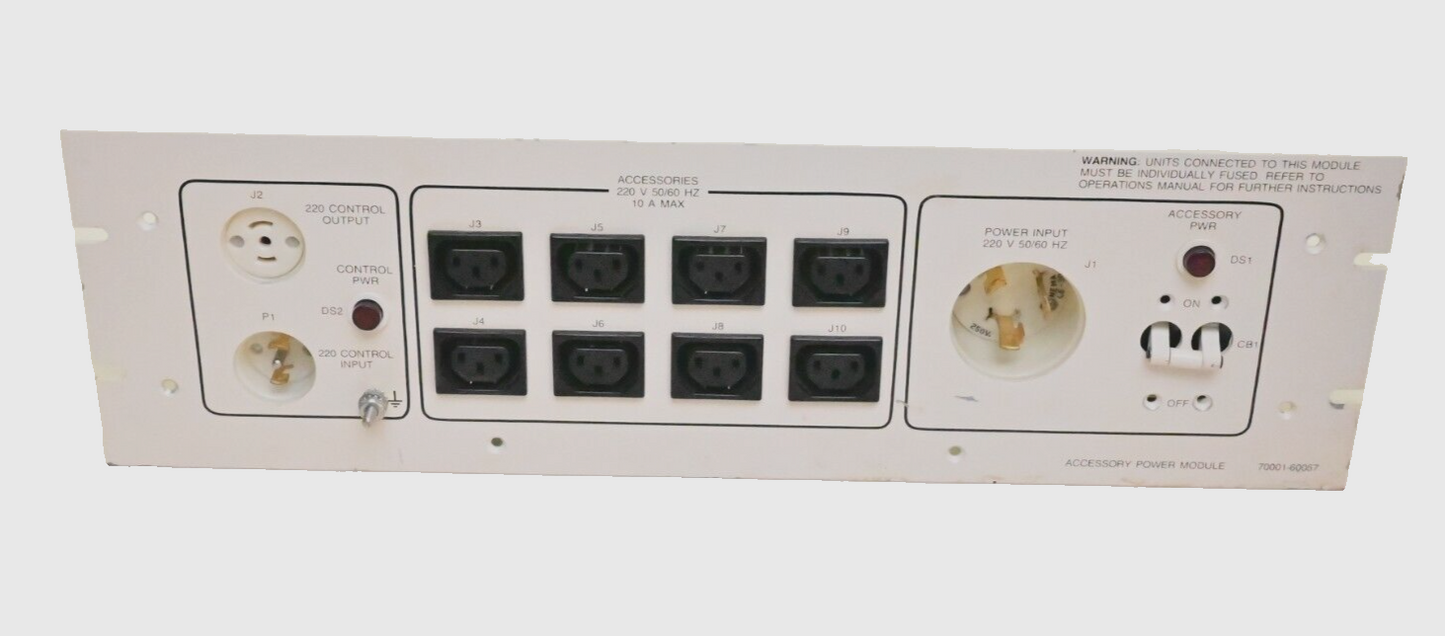 Finnigan TSQ7000 220V Power Distribution Module Panel 70001-60057 Twist-Lock IEC