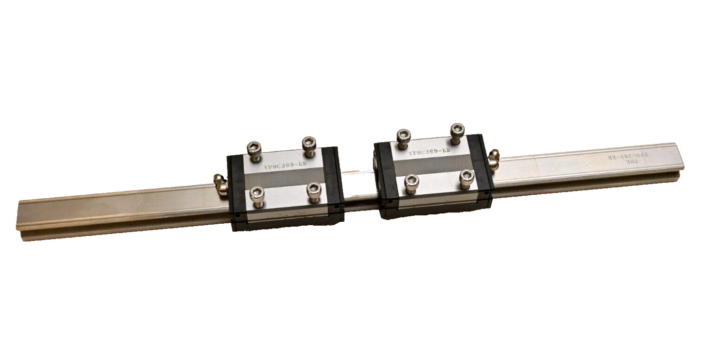 400mm THK Linear Bearing Guide Rail 20mm 2 Blocks SSR20/YP8C369-KB Rear Thread