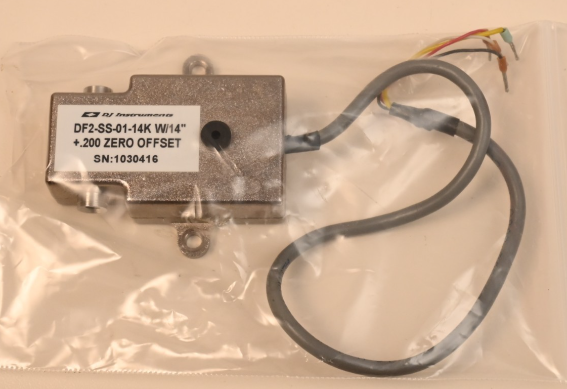 DJ Instruments DF2-SS-01-14K W/14" +.200 Zero Offset Pressure Transducer