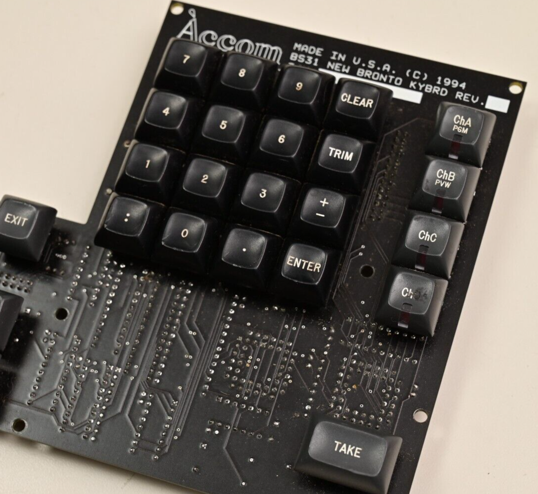 Accom Video Production Keyboard BS31 New Bronto Parts Cherry LED Keys Zilog Z80