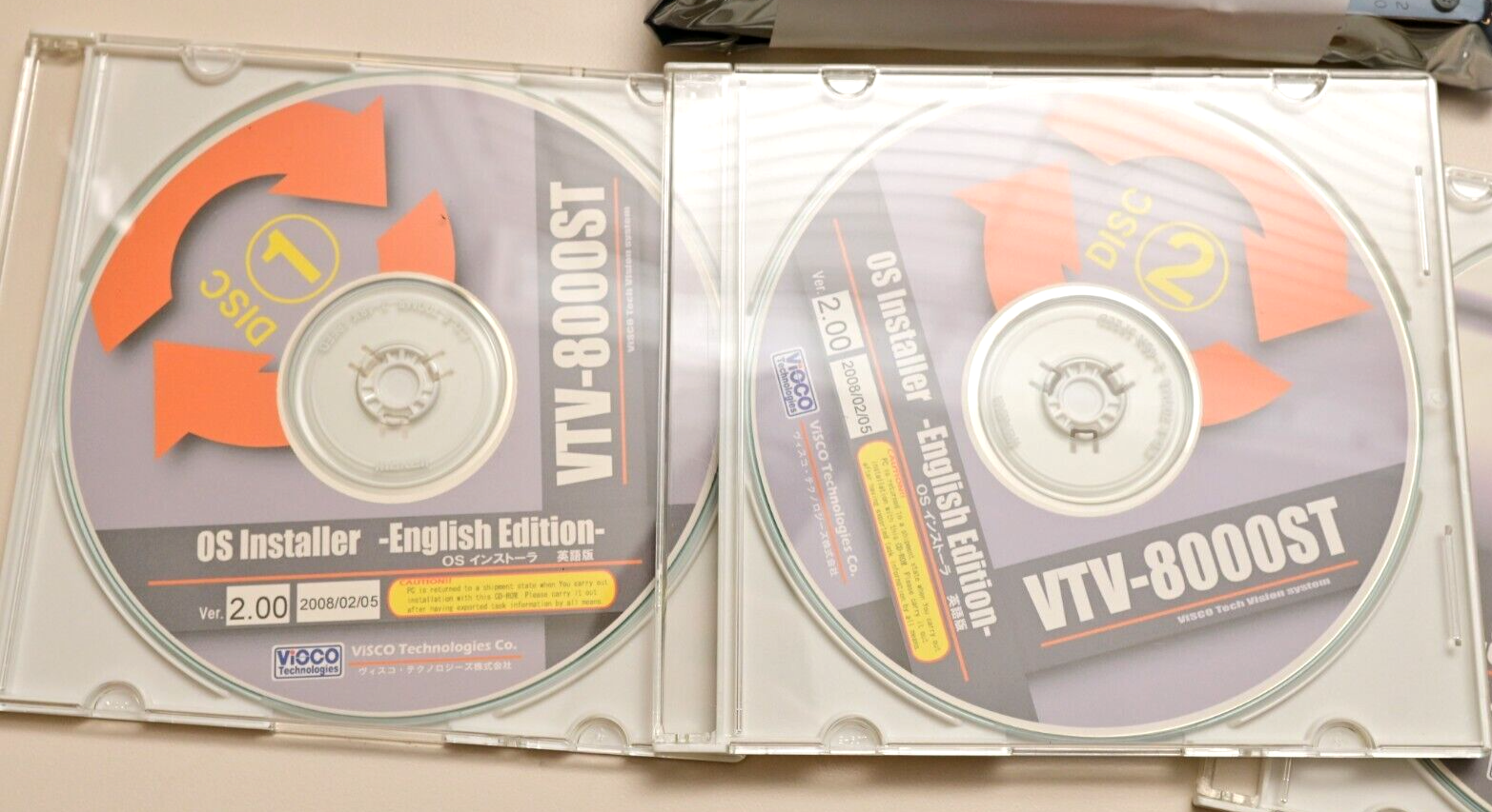 Visco Vision VTV-8000 Machine Vision Software CDs w/ Windows XP Pro on 3.5" HDD