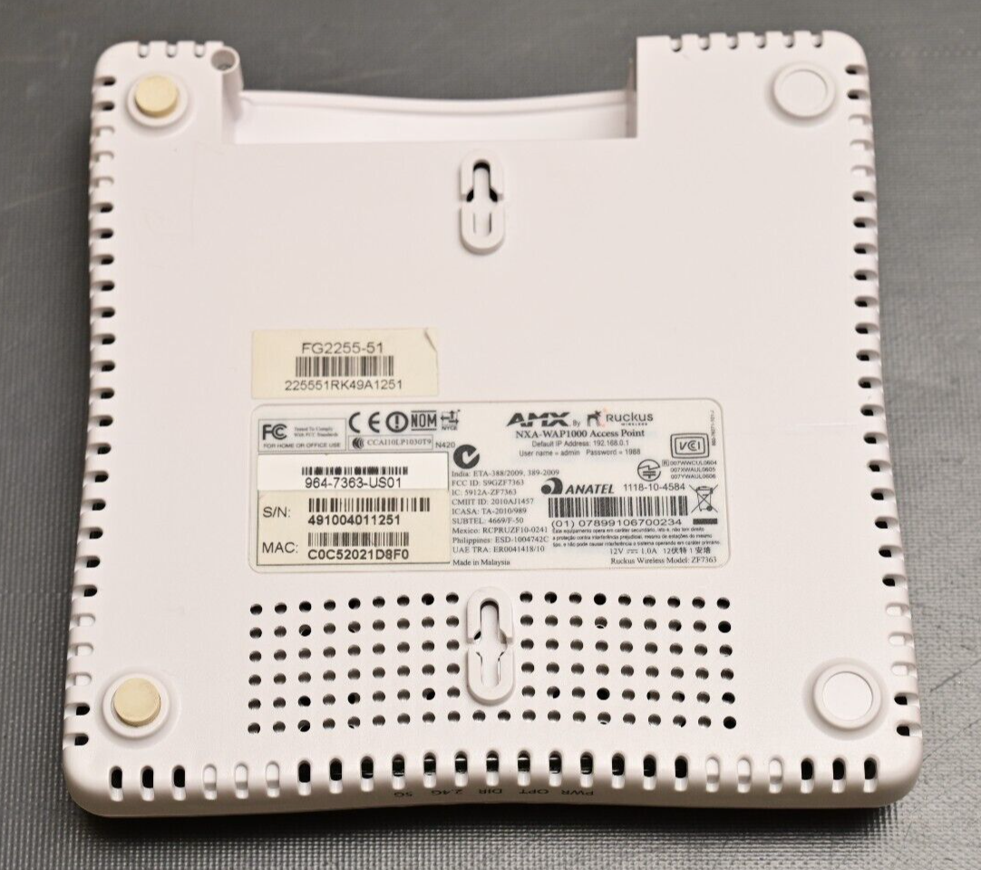 AMX Ruckus NXA-WAP1000 Access Point ZF7363 FG2255-51