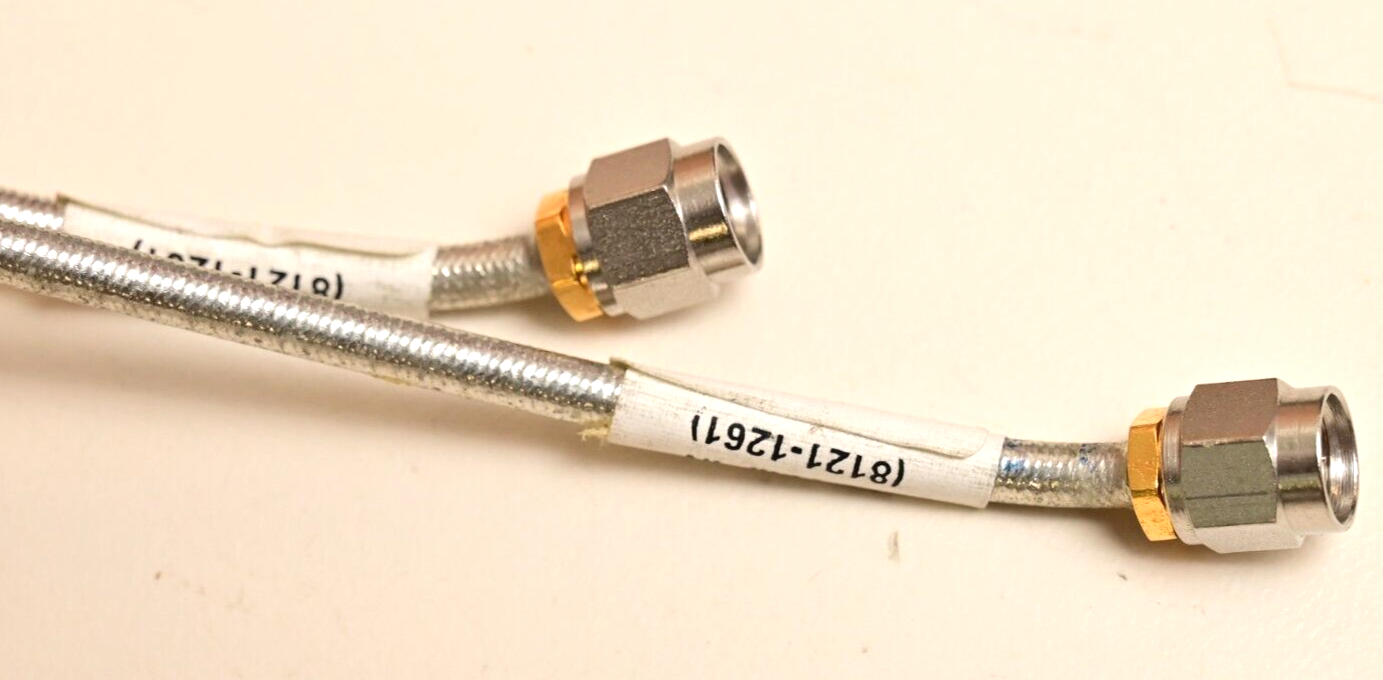 QTY 2 Tensolite Flexible RF Coaxial Cables SMA Agilent 8121-1261