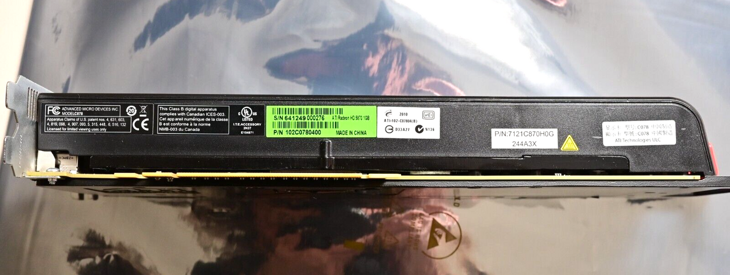 ATI RADEON HD 5870 1GB P/N 102C0780400 Video card