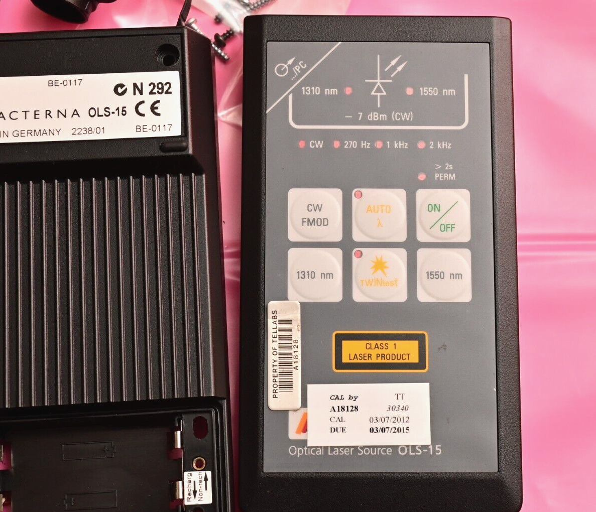 Acterna OLS-15 Fiber Optic Test Light Source Enclosure & Front Panel Parts