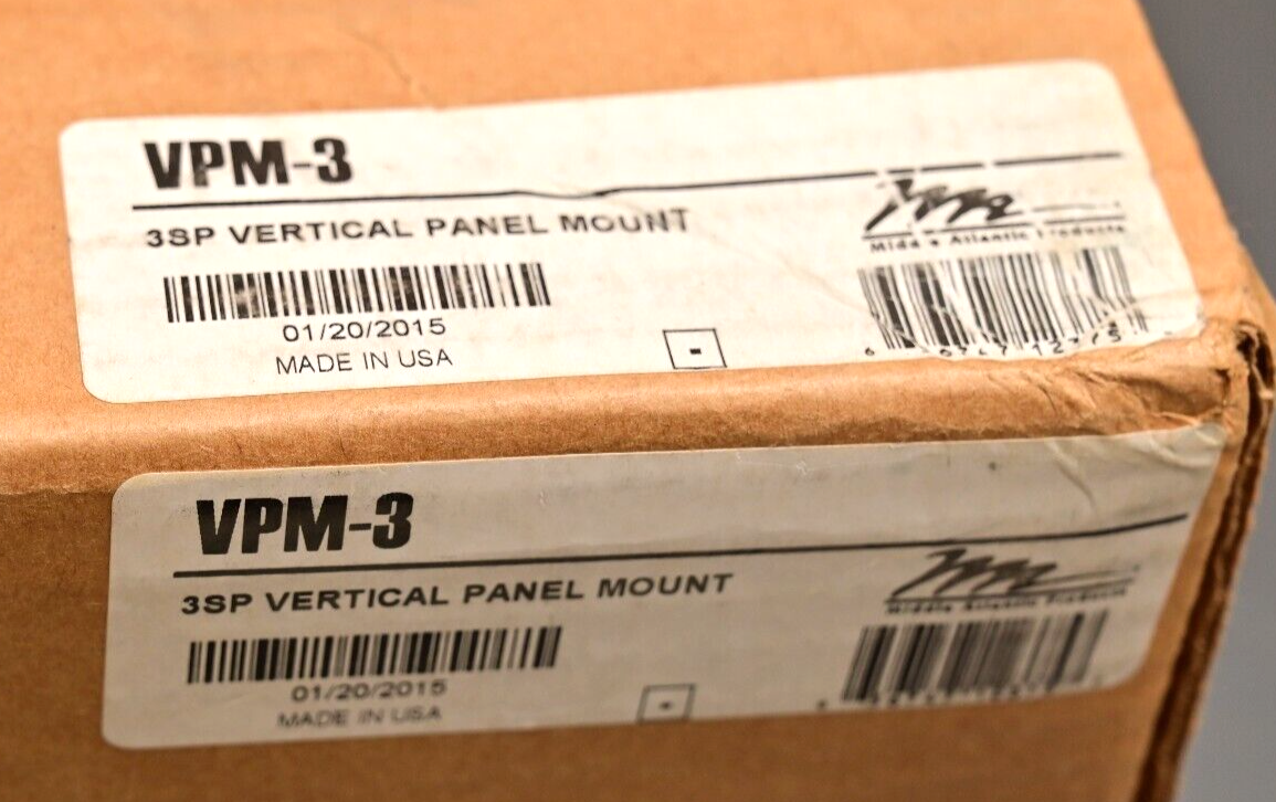 Middle Atlantic VPM-3 3SP 3U Vertical Panel Mount Rack Mount NIB