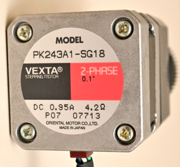 Oriental Motor Vexta 2-Phase Stepper 18:1 Gear PK243A1-SG18 0.1° SLA7026M Driver