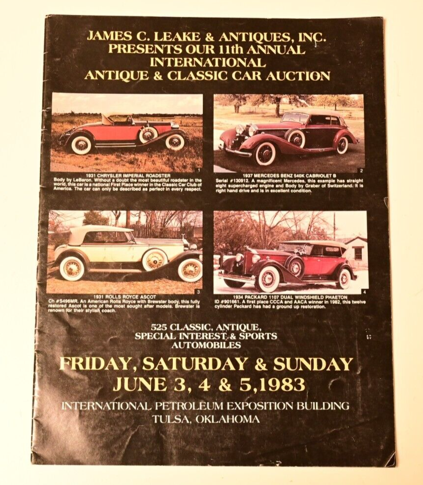 James C. Leake Antique & Classic Car Auction Catalog 1983 Pantera 300SL XP819