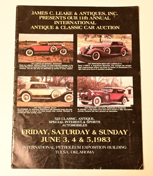James C. Leake Antique & Classic Car Auction Catalog 1983 Pantera 300SL XP819