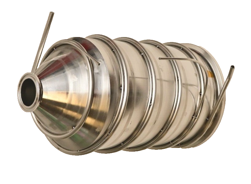 4L Stainless Chilling Vessel Reducer 6" to 1.5" Flange Sanitary Condenser Coil