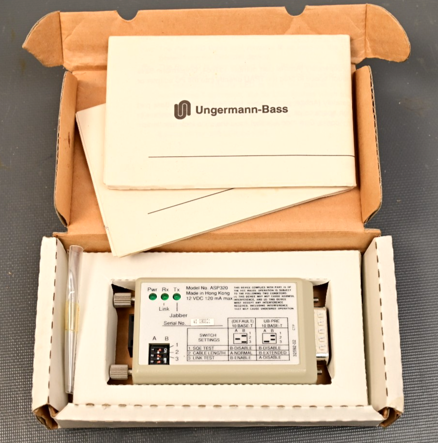 Ungermann-Bass ASP320-02 10Base-T Twisted Pair Access Unit NOS Access/One TPAU