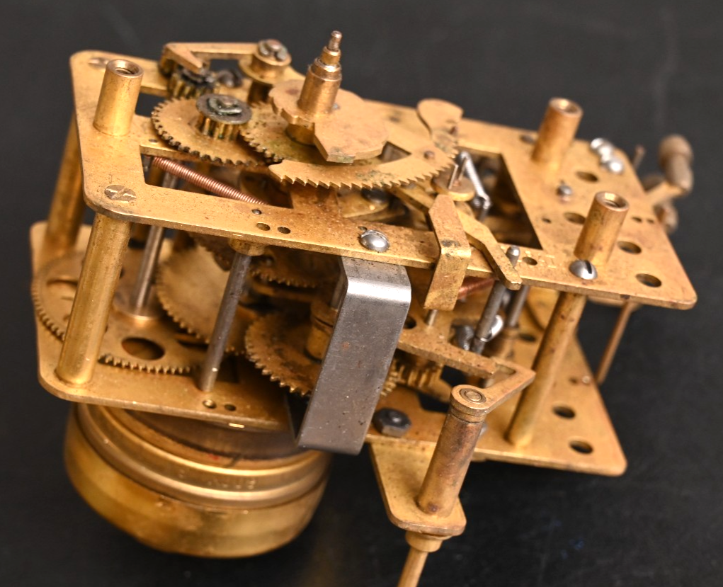 Antique Brass Clock Movement w/ Synchron 1RPM Motor Westminster Chime? 2176870