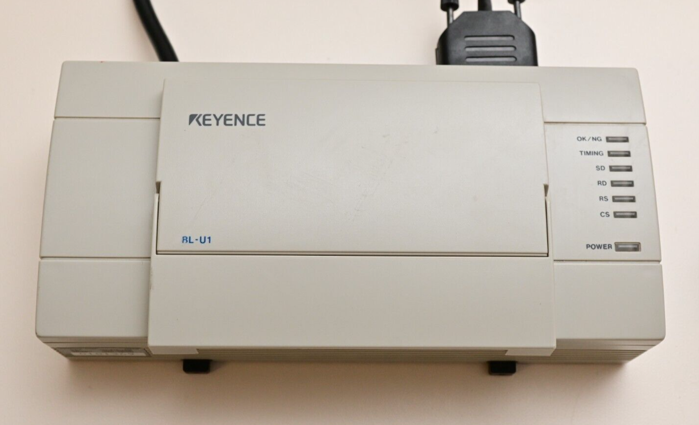 Keyence BL-501H Digital Laser Barcode Scanner/Reader BL-U1 Interface RS232