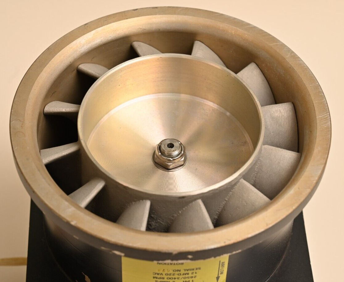 Military Surplus Vaneaxial Fan Cast Aluminum Balanced Ashland V7Z7F-3 115VAC